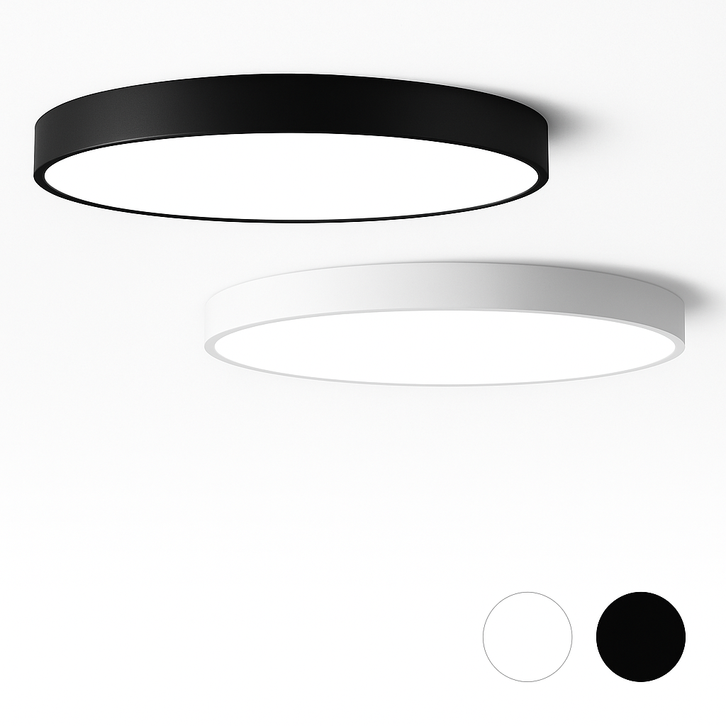 Plafonnier LED design arrondi et plat (plusieurs tailles) Raphaël Interlude - Une Touche Élégante dans le Décor