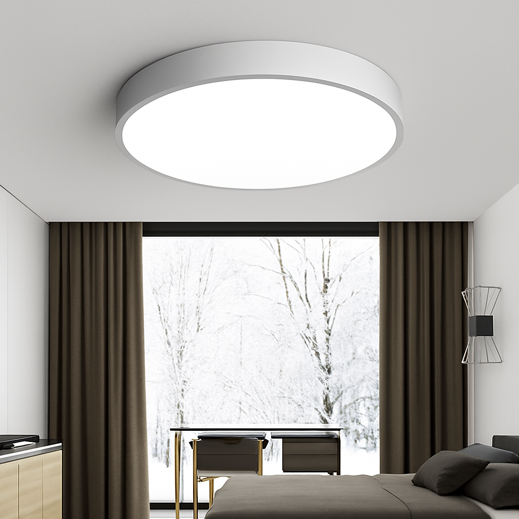 Plafonnier LED design arrondi et plat (plusieurs tailles) Raphaël Interlude - Une Touche Élégante dans le Décor