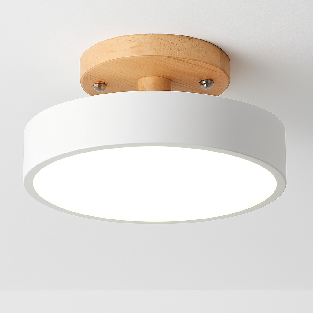 Plafonnier led design nordique en bois pour décoration intérieure Iris Respire - Matière Chaleureuse & Lignes Élégantes
