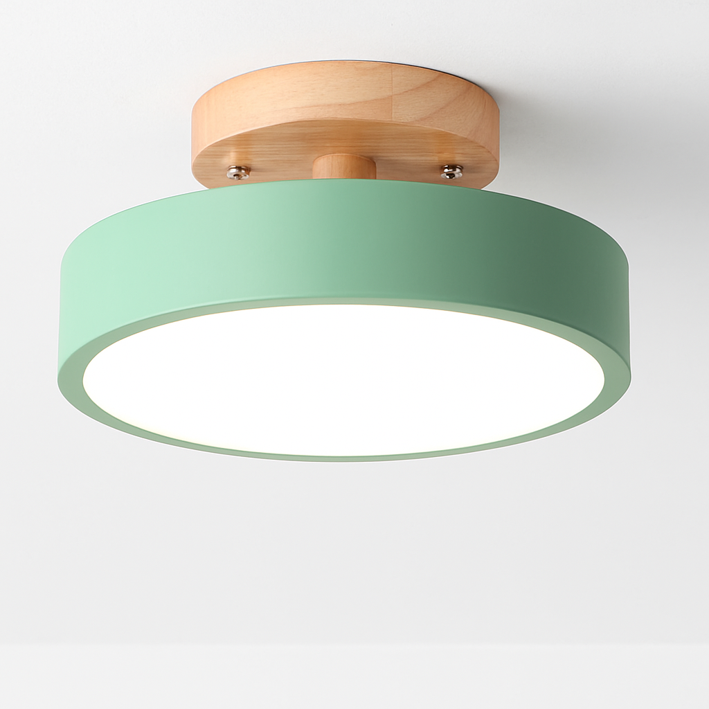 Plafonnier led design nordique en bois pour décoration intérieure Iris Respire - Matière Chaleureuse & Lignes Élégantes