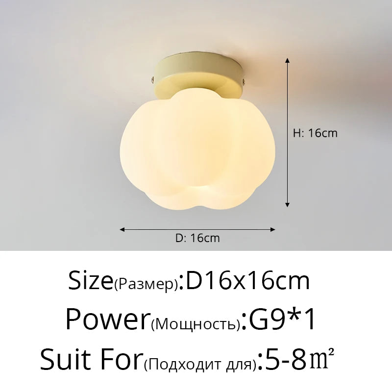 Plafonnier — LED design nordique moderne en forme de fleur de citrouille