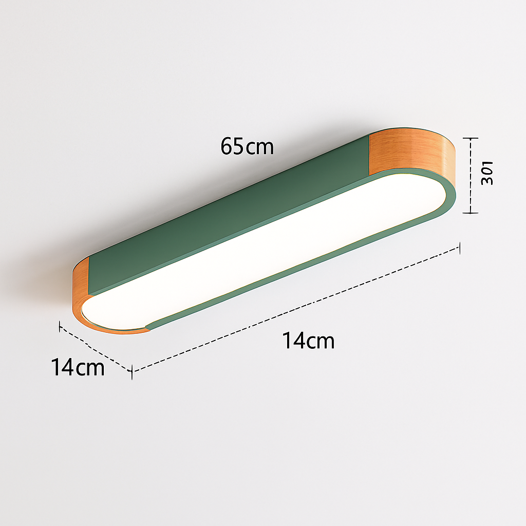 Plafonnier — LED dimmable en bois pour divers espaces