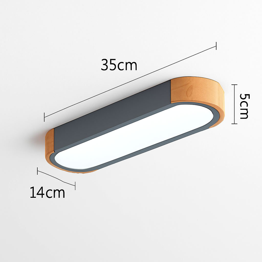 Plafonnier — LED dimmable en bois pour divers espaces