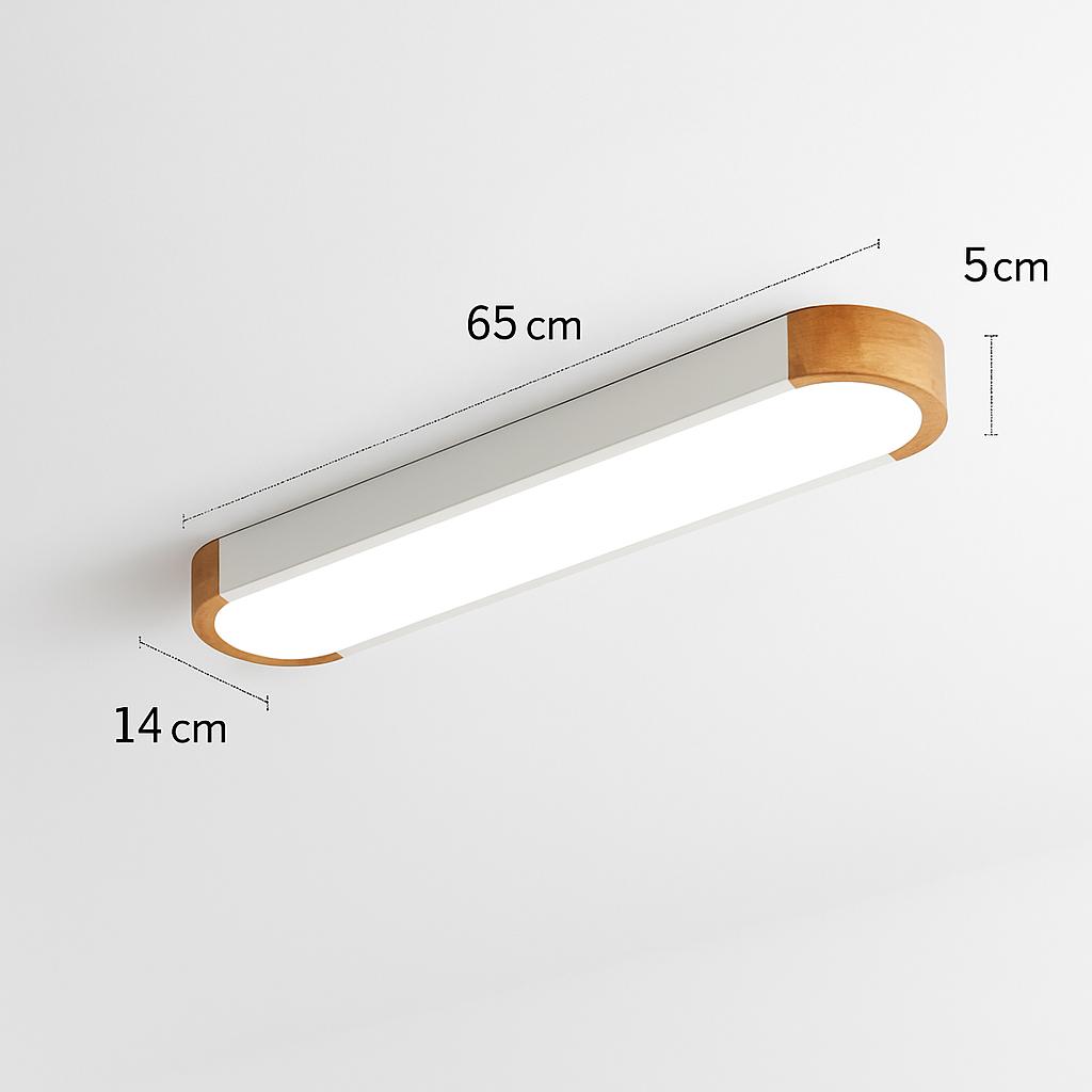 Plafonnier — LED dimmable en bois pour divers espaces