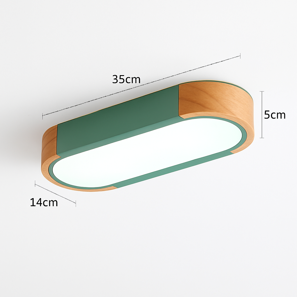 Plafonnier — LED dimmable en bois pour divers espaces