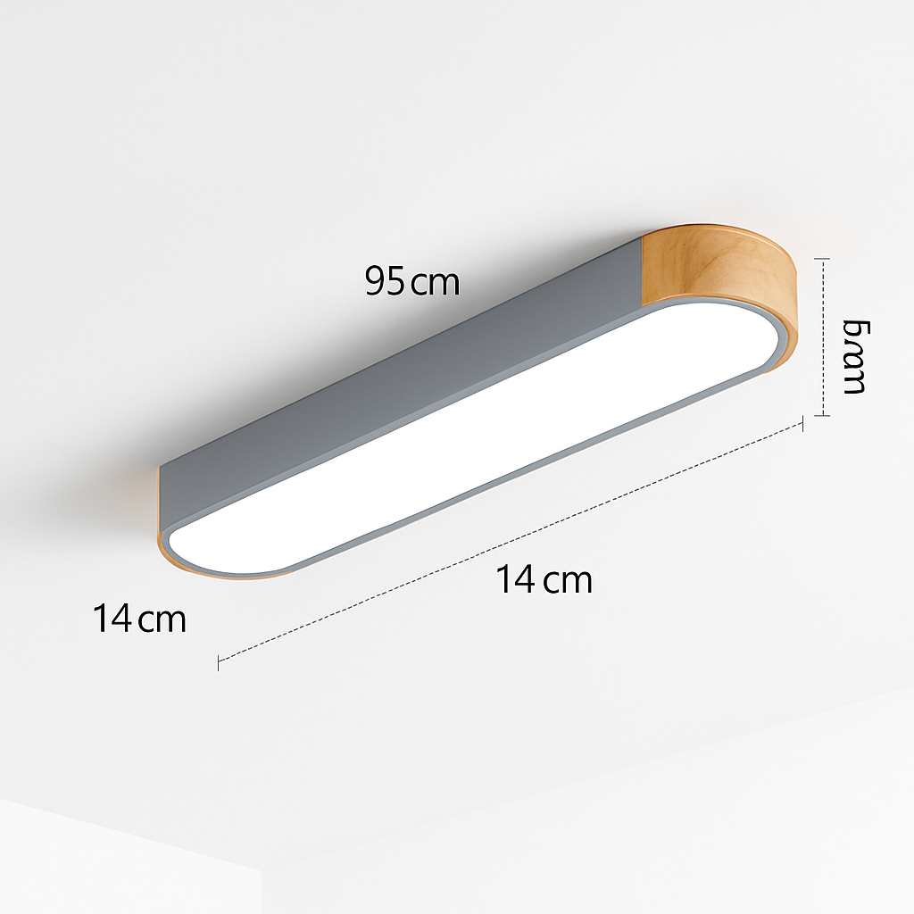 Plafonnier — LED dimmable en bois pour divers espaces