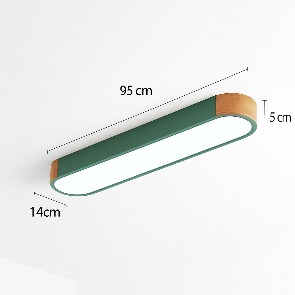 Plafonnier — LED dimmable en bois pour divers espaces