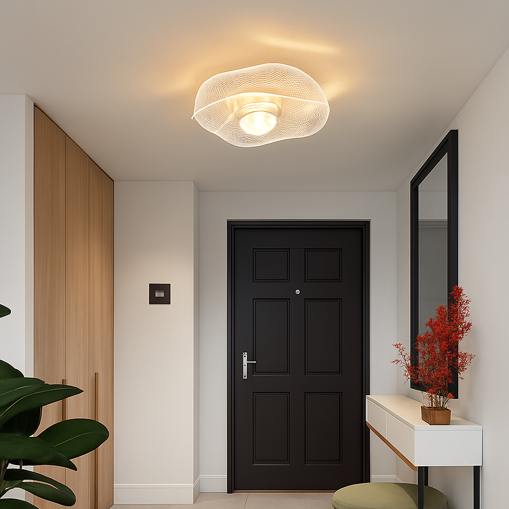 Plafonnier — LED doré style nordique acrylique décoratif éclairage