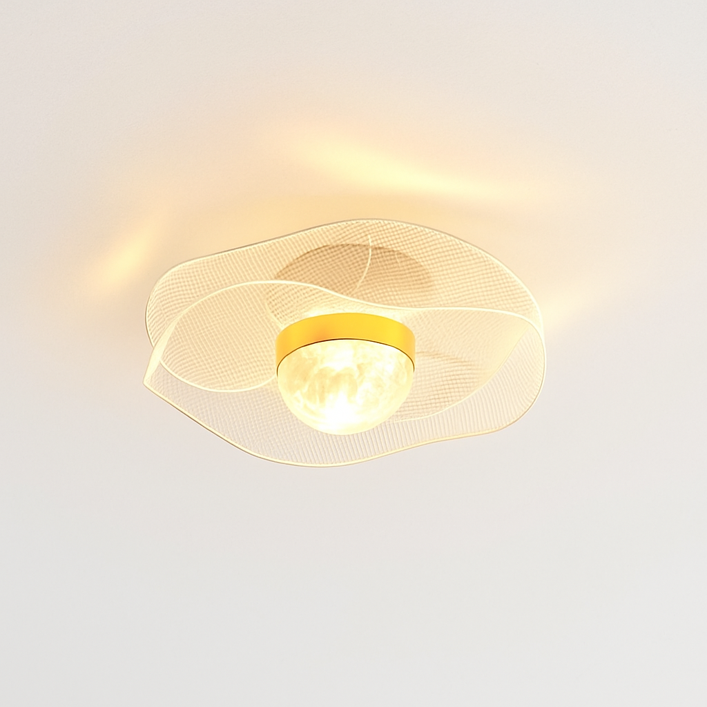 Plafonnier — LED doré style nordique acrylique décoratif éclairage