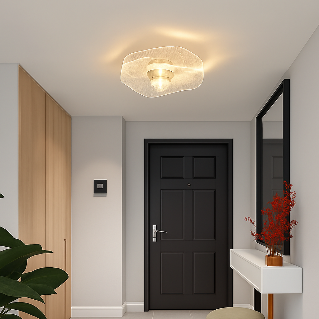 Plafonnier — LED doré style nordique moderne en acrylique