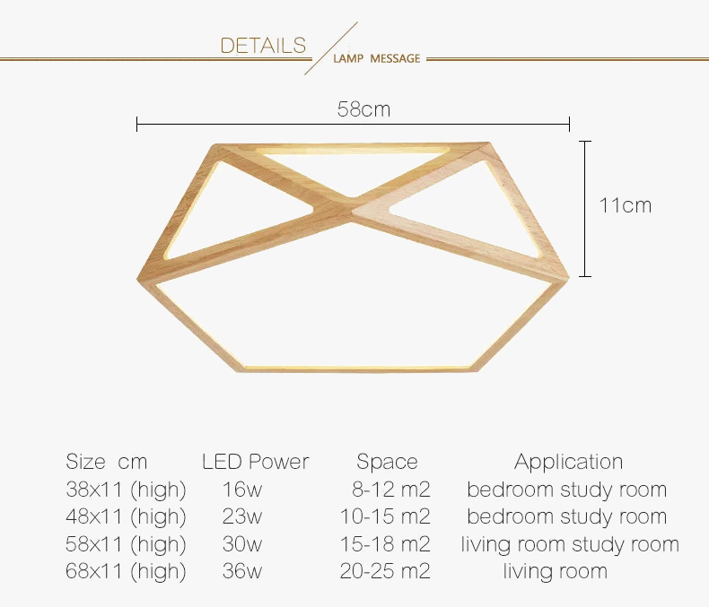 Plafonnier led en bois créatif pour éclairage général Léontine Clarté - Une Présence Naturelle Apaisante