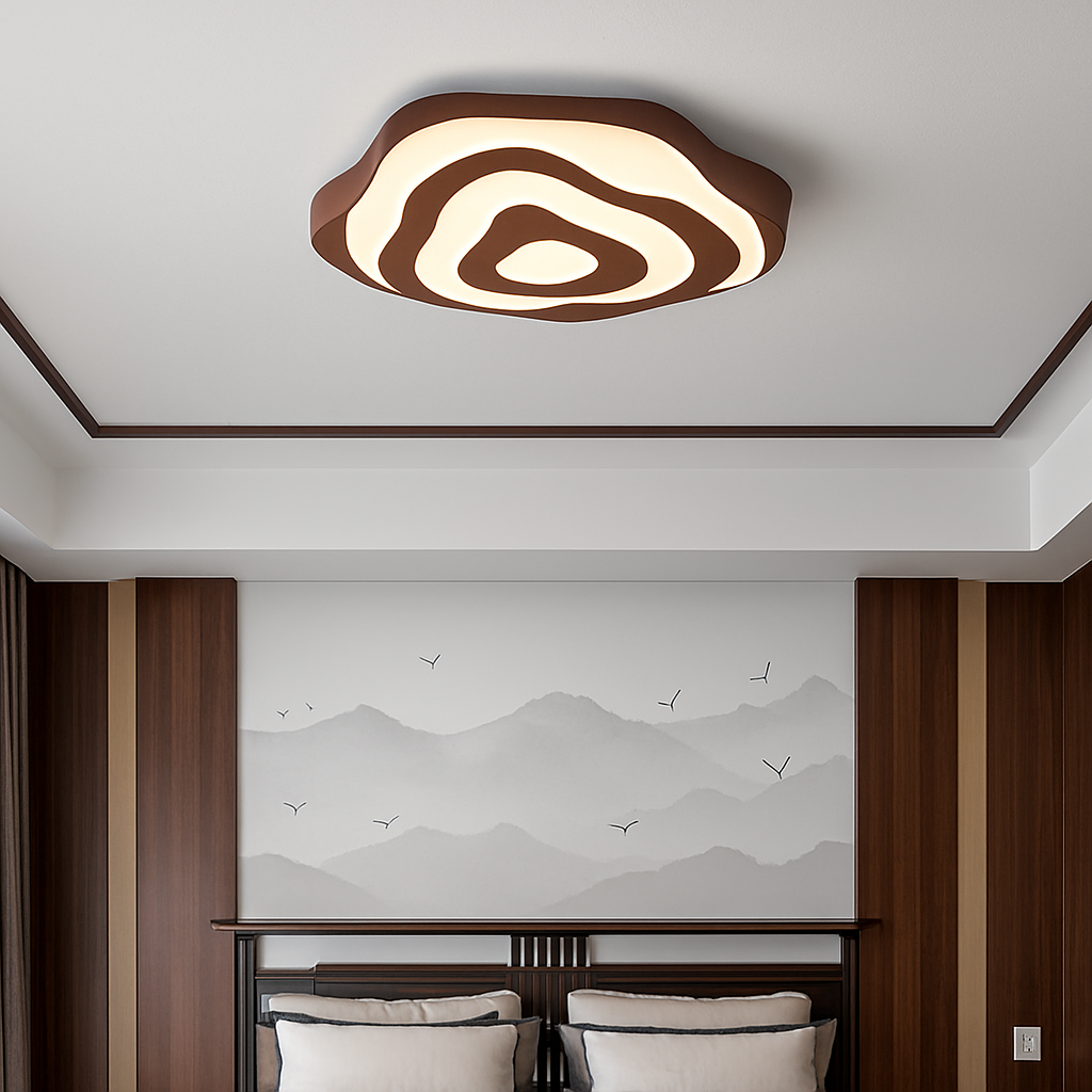 Plafonnier — LED en bois design japonais moderne irrégulier décoratif
