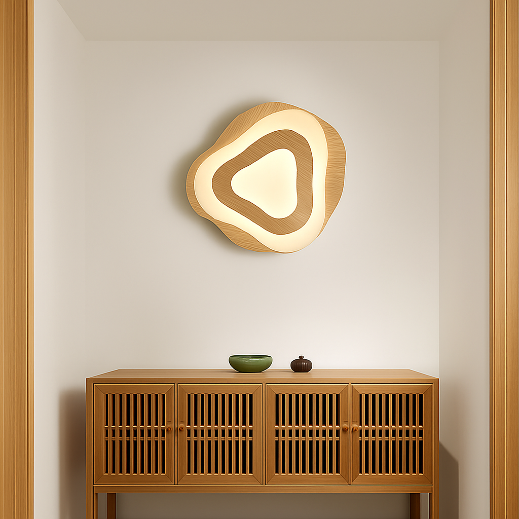 Plafonnier — LED en bois design japonais moderne irrégulier décoratif