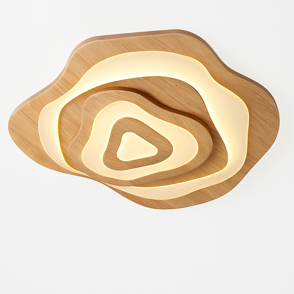 Plafonnier — LED en bois design japonais moderne irrégulier décoratif
