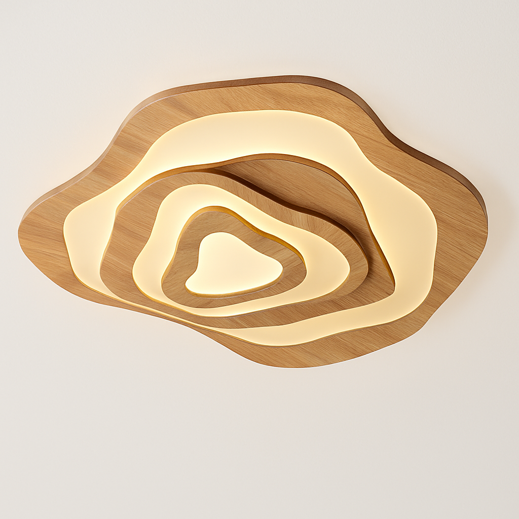 Plafonnier — LED en bois design japonais moderne irrégulier décoratif
