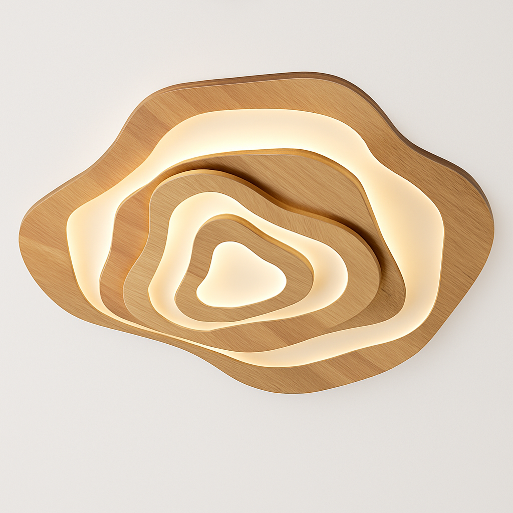 Plafonnier — LED en bois design japonais moderne irrégulier décoratif