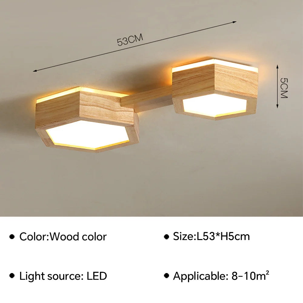 Plafonnier led en bois pour décoration intérieure moderne Tiphaine Halo - Esprit Naturel & Décor Chaleureux