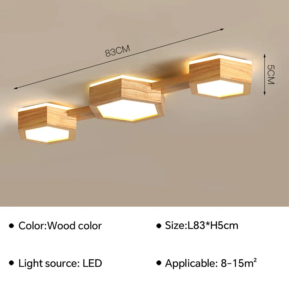 Plafonnier led en bois pour décoration intérieure moderne Tiphaine Halo - Esprit Naturel & Décor Chaleureux
