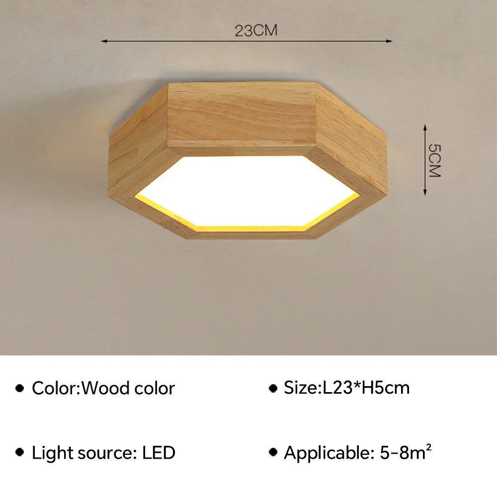 Plafonnier led en bois pour décoration intérieure moderne Tiphaine Halo - Esprit Naturel & Décor Chaleureux