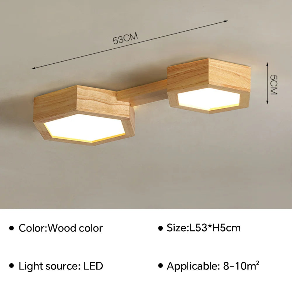 Plafonnier led en bois pour décoration intérieure moderne Tiphaine Halo - Esprit Naturel & Décor Chaleureux