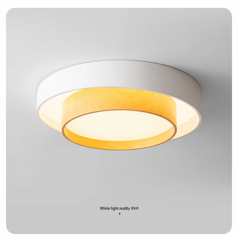 Plafonnier — LED en bois simple pour entrée et couloir