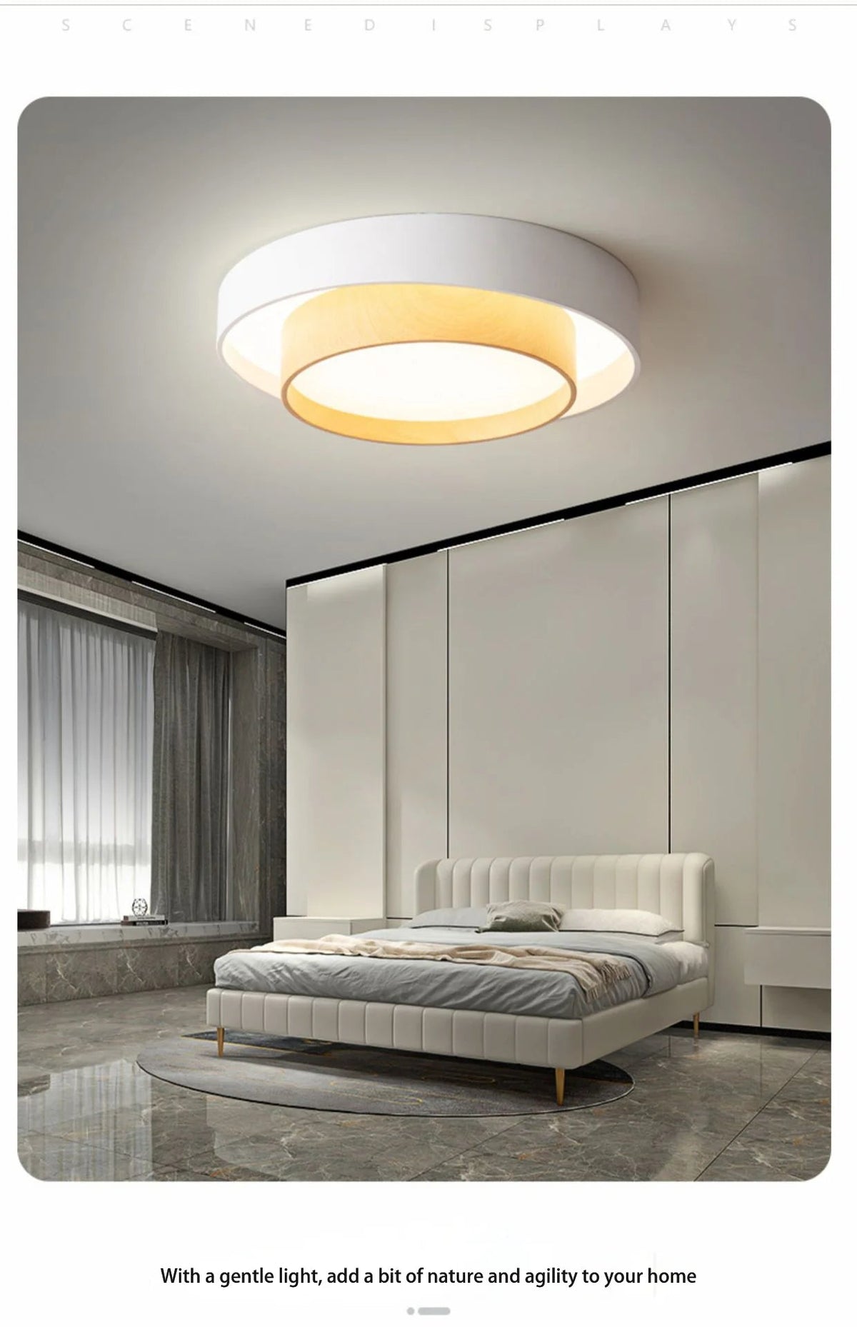 Plafonnier — LED en bois simple pour entrée et couloir