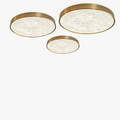 Plafonnier — LED en marbre au design moderne en cuivre brossé