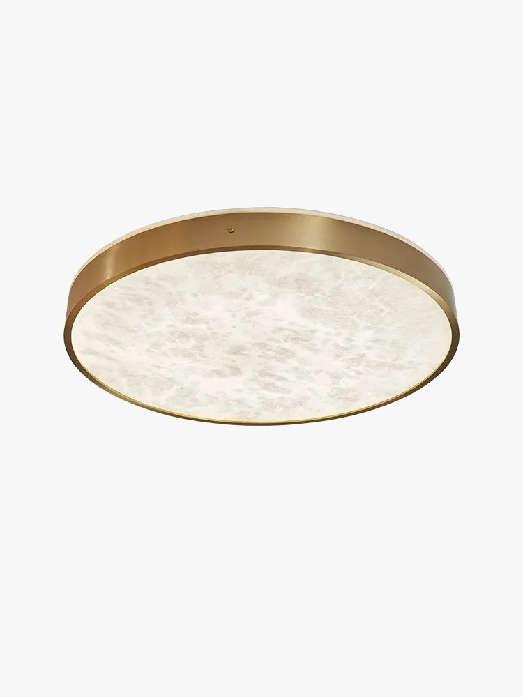 Plafonnier — LED en marbre au design moderne en cuivre brossé