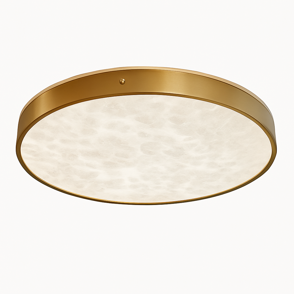 Plafonnier — LED en marbre fin design simple et moderne en cuivre brossé