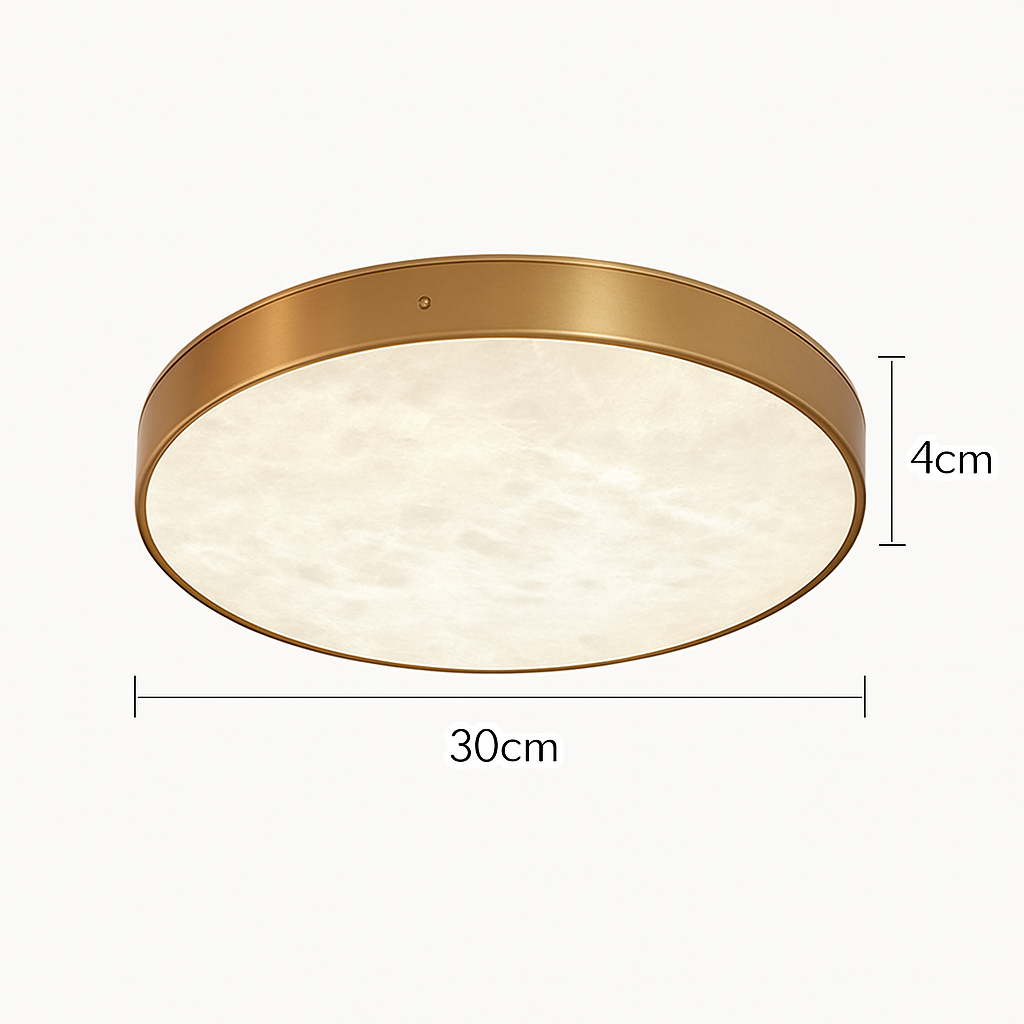 Plafonnier — LED en marbre fin design simple et moderne en cuivre brossé