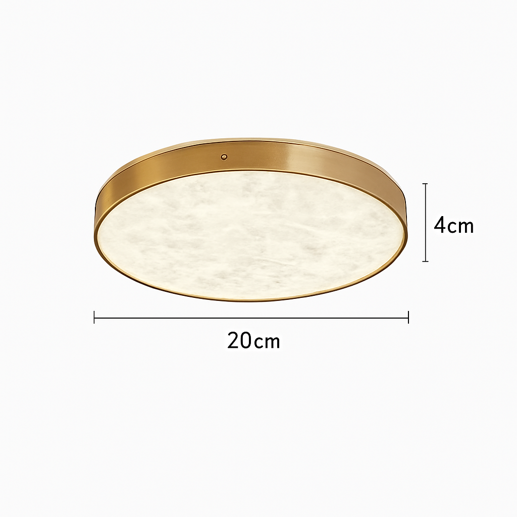 Plafonnier — LED en marbre fin design simple et moderne en cuivre brossé