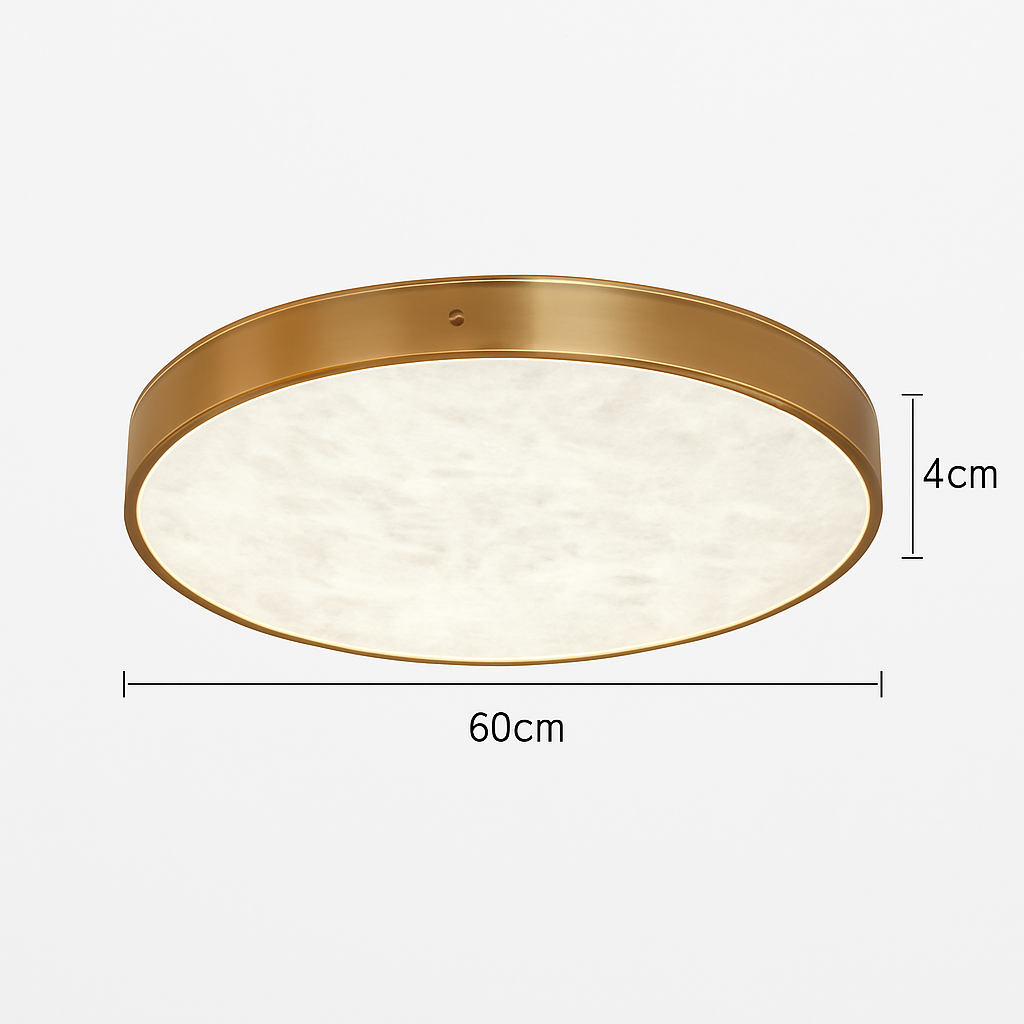Plafonnier — LED en marbre fin design simple et moderne en cuivre brossé