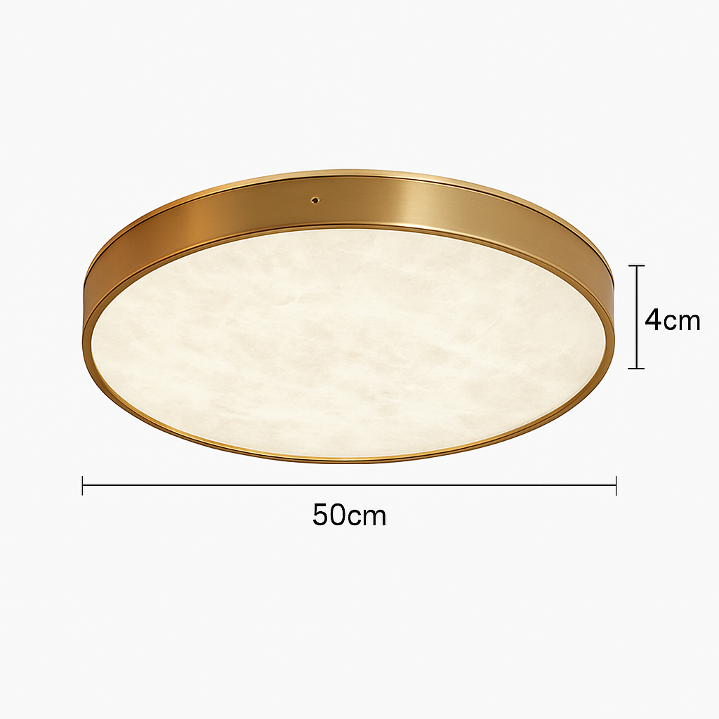 Plafonnier — LED en marbre fin design simple et moderne en cuivre brossé