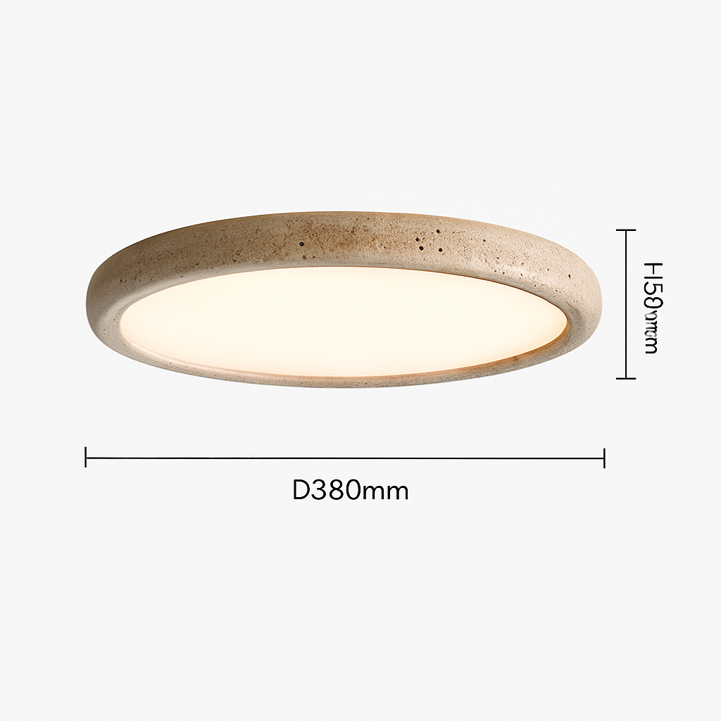 Plafonnier — LED en travertin jaune