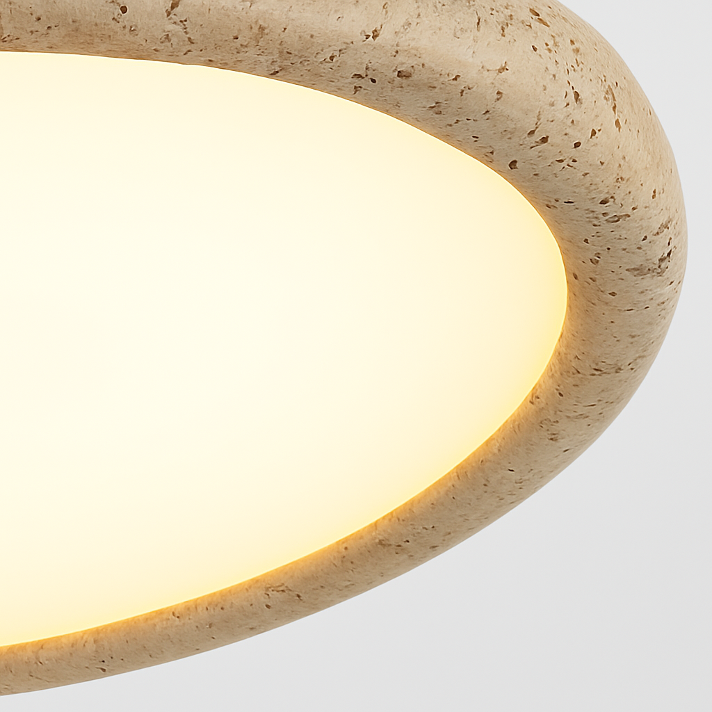 Plafonnier — LED en travertin jaune