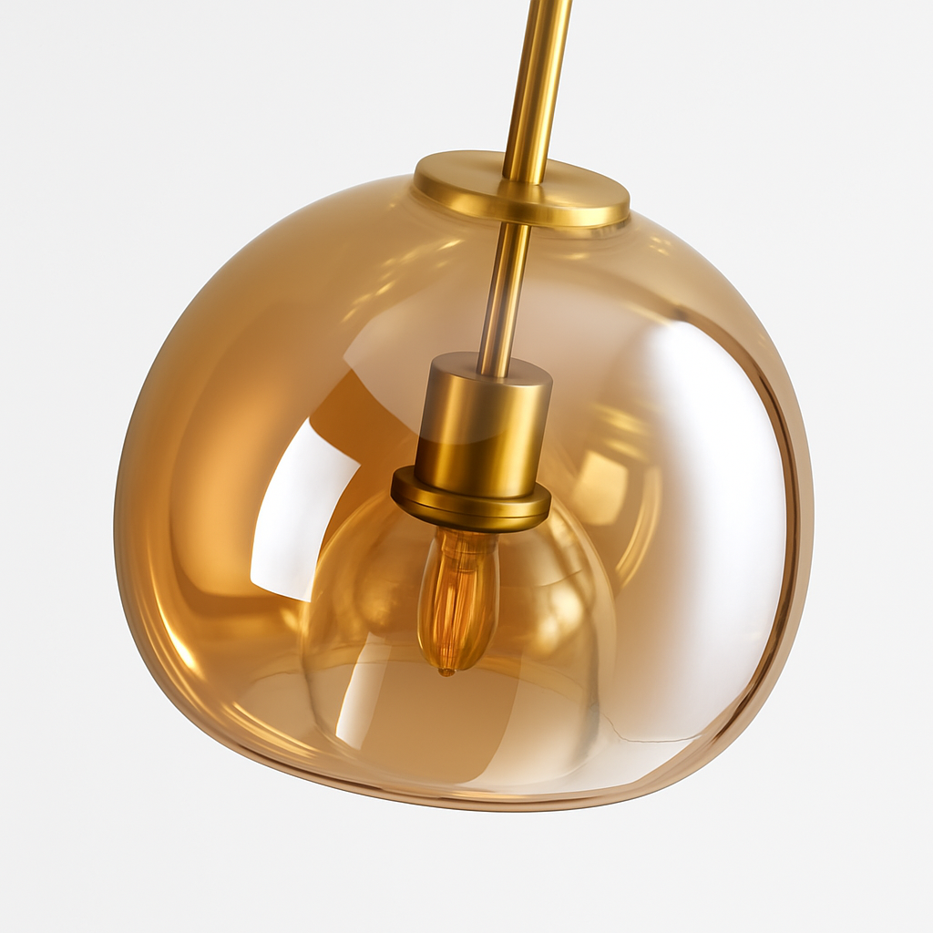 Plafonnier LED en verre au design moderne Marine Résonance - Jeux de Reflets & Harmonie Intérieure