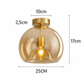 Plafonnier LED en verre au design moderne Marine Résonance - Jeux de Reflets & Harmonie Intérieure
