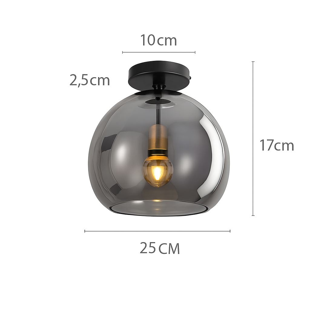 Plafonnier LED en verre au design moderne Marine Résonance - Jeux de Reflets & Harmonie Intérieure