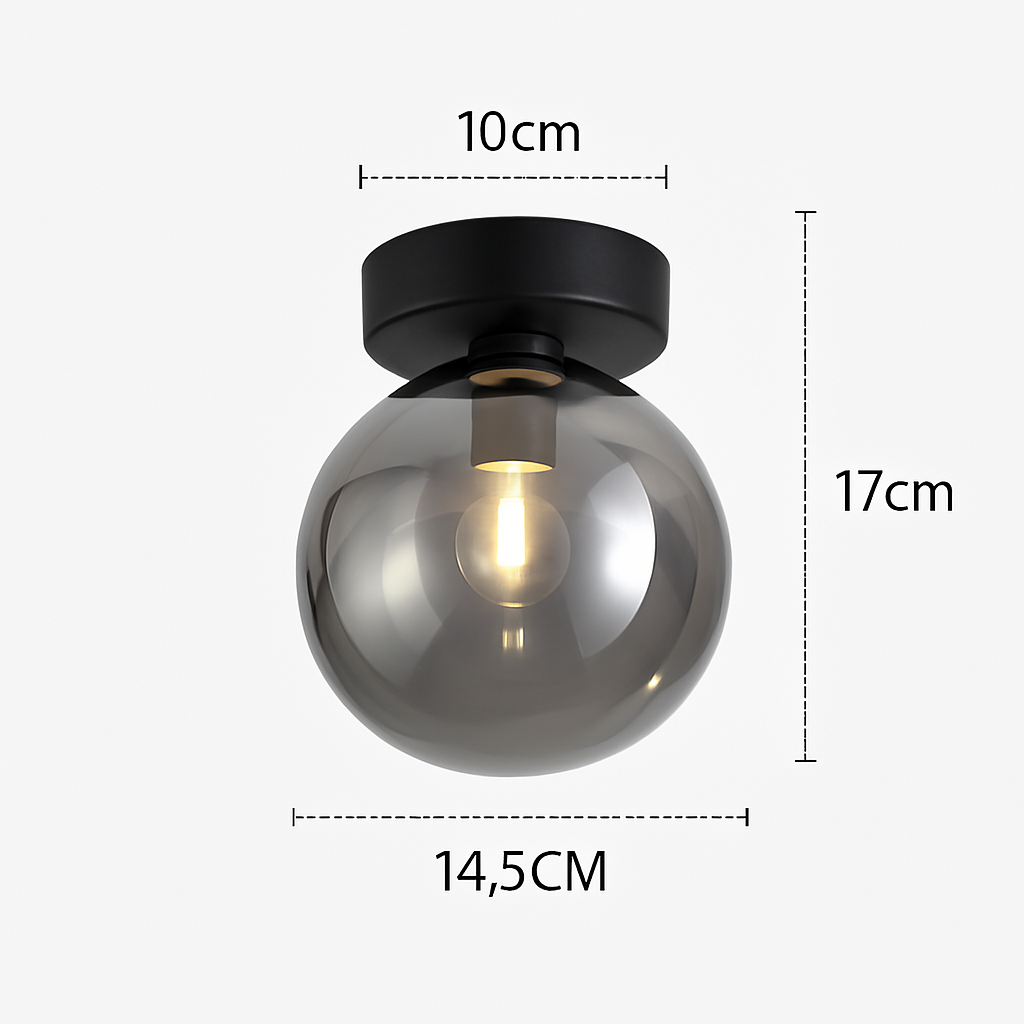 Plafonnier LED en verre au design moderne Marine Résonance - Jeux de Reflets & Harmonie Intérieure