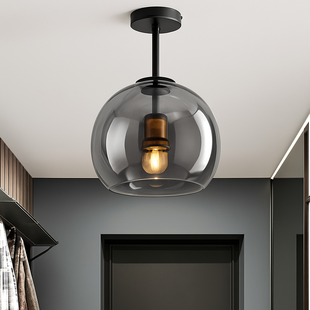 Plafonnier LED en verre minimaliste moderne Félix Finesse - Le Charme du Verre dans le Décor