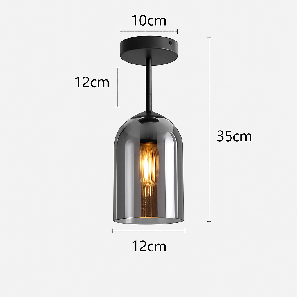 Plafonnier LED en verre minimaliste moderne Félix Finesse - Le Charme du Verre dans le Décor