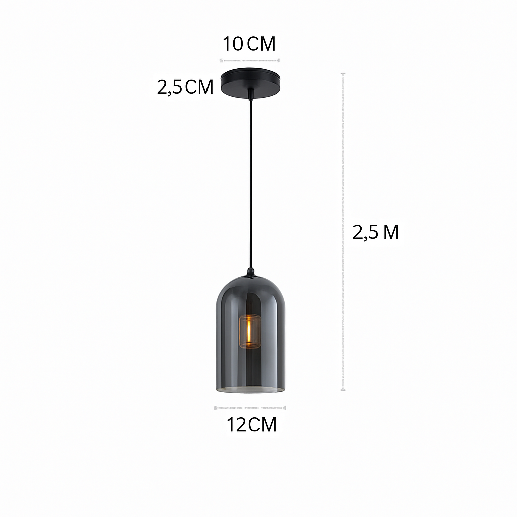Plafonnier LED en verre minimaliste moderne Félix Finesse - Le Charme du Verre dans le Décor
