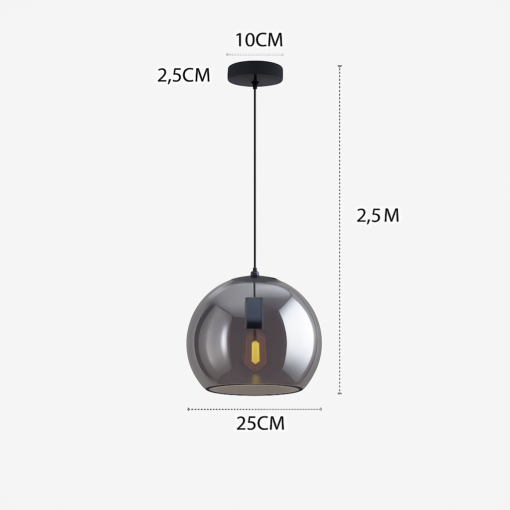 Plafonnier LED en verre minimaliste moderne Félix Finesse - Le Charme du Verre dans le Décor