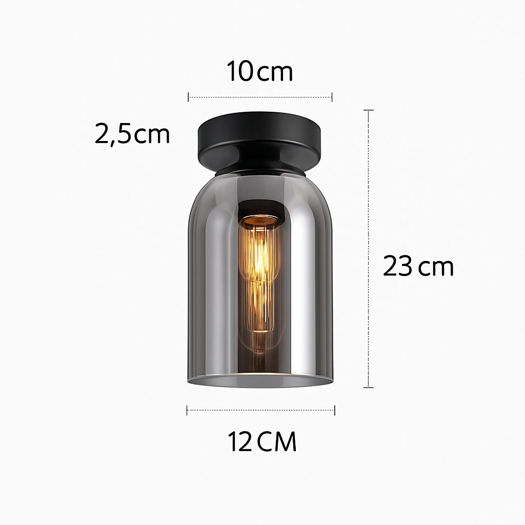 Plafonnier LED en verre minimaliste moderne Félix Finesse - Le Charme du Verre dans le Décor