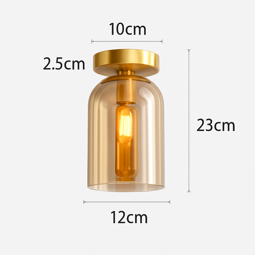 Plafonnier LED en verre minimaliste moderne Félix Finesse - Le Charme du Verre dans le Décor