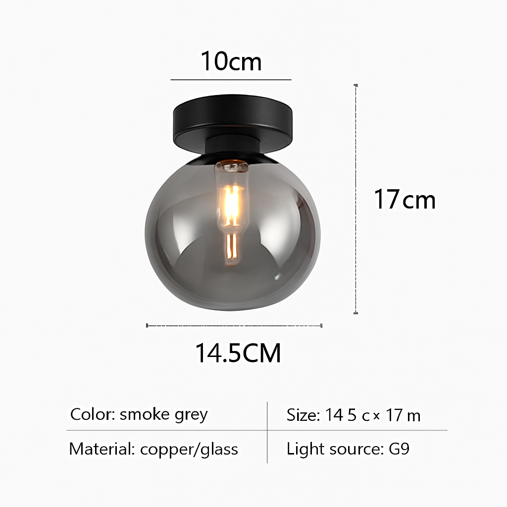 Plafonnier LED en verre minimaliste moderne Félix Finesse - Le Charme du Verre dans le Décor
