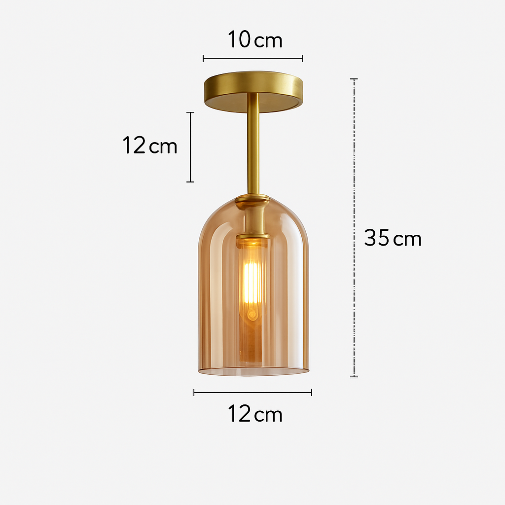 Plafonnier LED en verre minimaliste moderne Félix Finesse - Le Charme du Verre dans le Décor