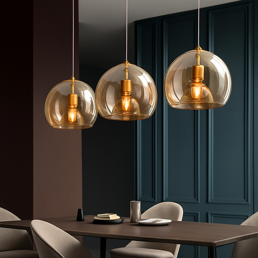 Plafonnier LED en verre minimaliste moderne Félix Finesse - Le Charme du Verre dans le Décor