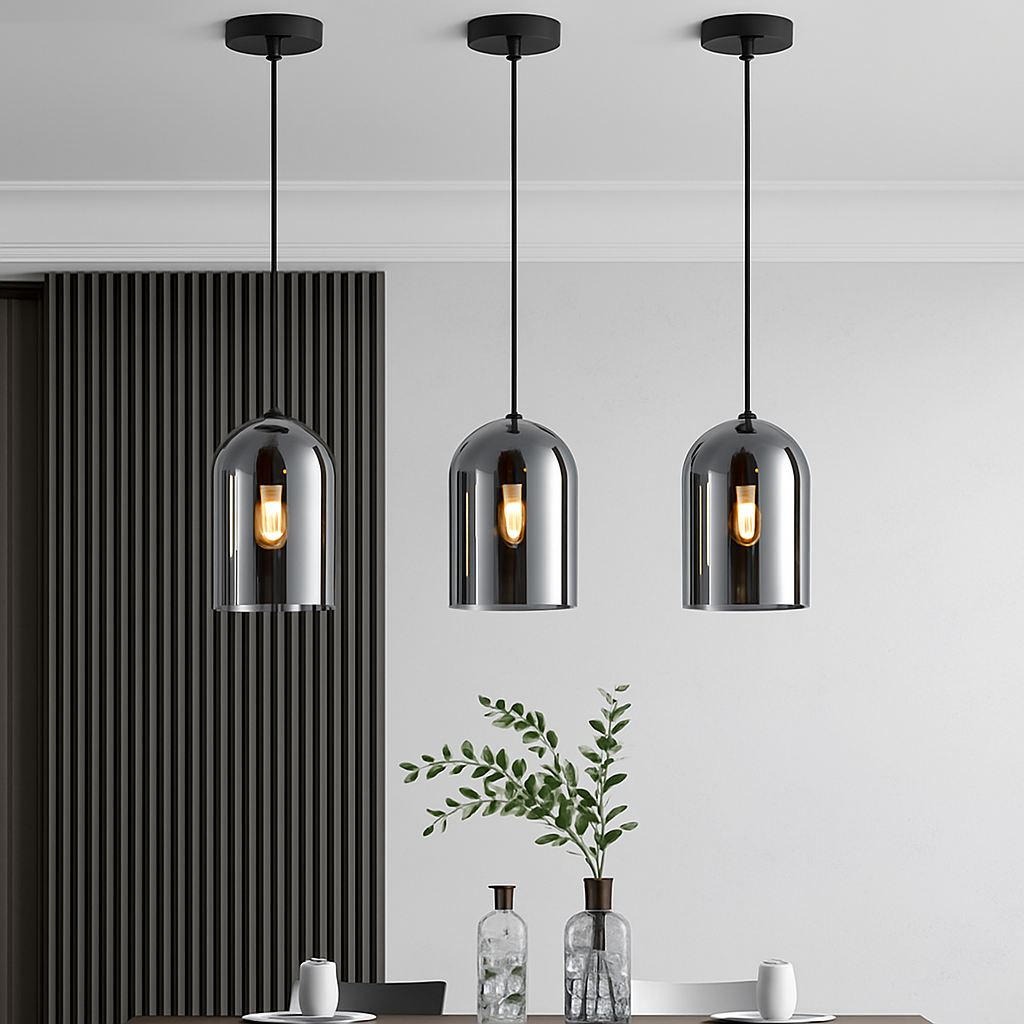 Plafonnier LED en verre minimaliste moderne Félix Finesse - Le Charme du Verre dans le Décor