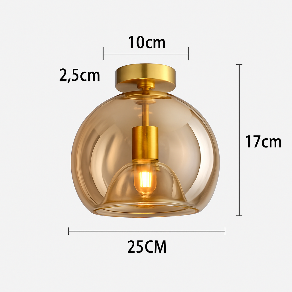 Plafonnier LED en verre minimaliste moderne Félix Finesse - Le Charme du Verre dans le Décor